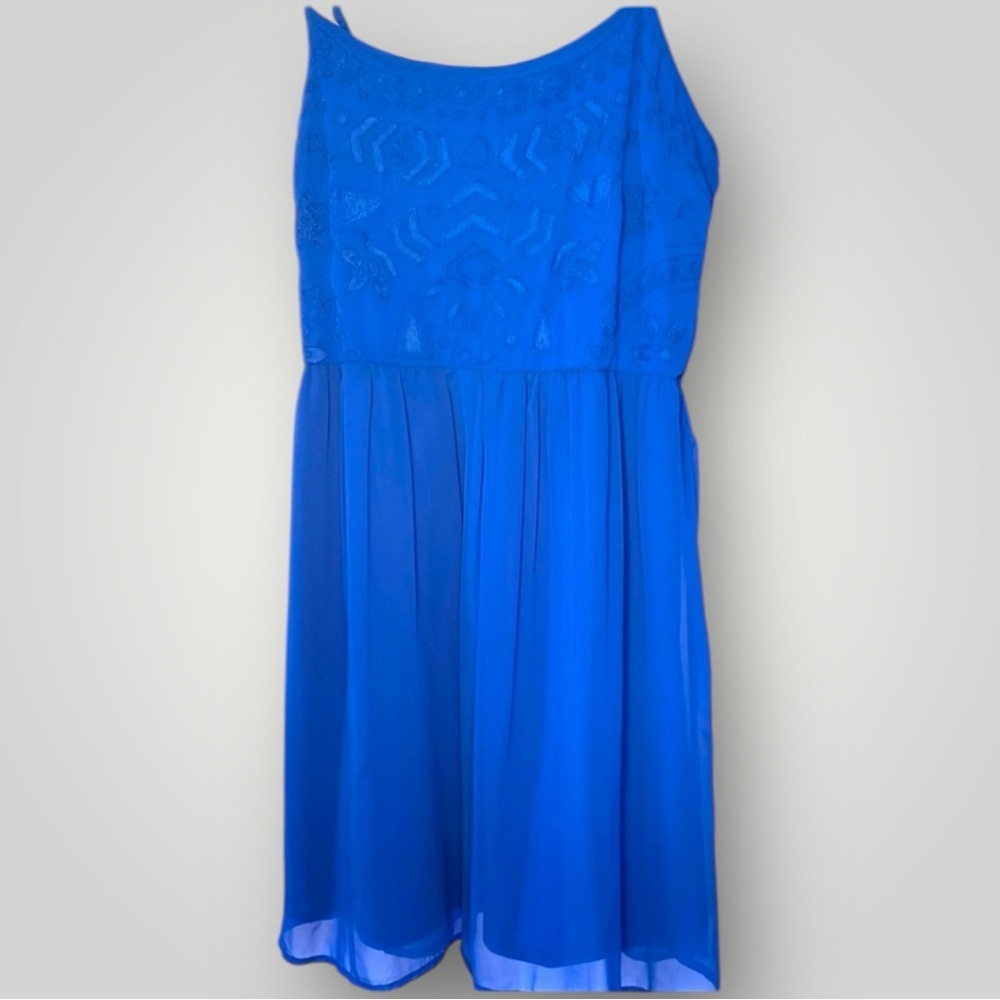 SO Girls Blue Dress Embroidery M - Picture 3 of 9